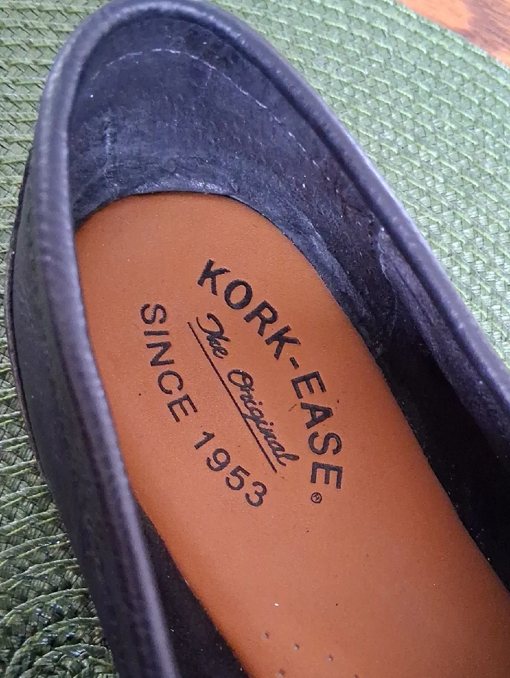 Kork-Ease Pisa Black Leather Square Toe Academia Preppy Loafers Size 8